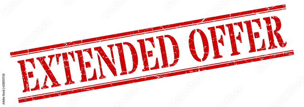 extended offer stamp. extended offer square grunge sign. extended offer