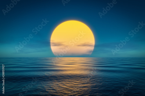 a sunset over the sea © magann