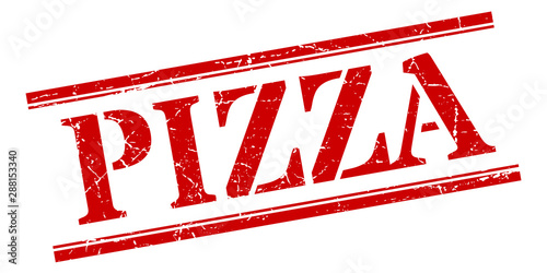 pizza stamp. pizza square grunge sign. pizza