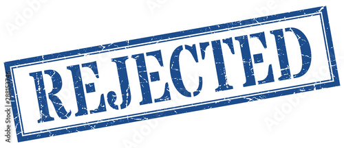 rejected stamp. rejected square grunge sign. rejected