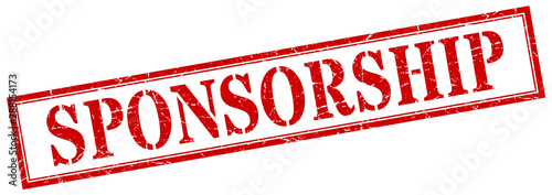 sponsorship stamp. sponsorship square grunge sign. sponsorship
