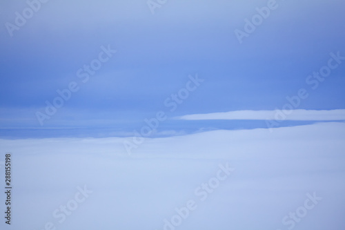 landscape with winter snowy clouds
