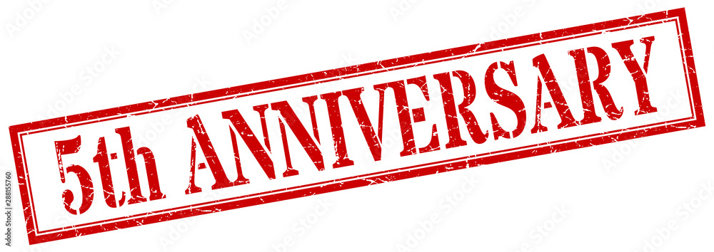 5th anniversary stamp. 5th anniversary square grunge sign. 5th anniversary 5th anniversary stamp. 5th anniversary square grunge sign. 5th anniversary