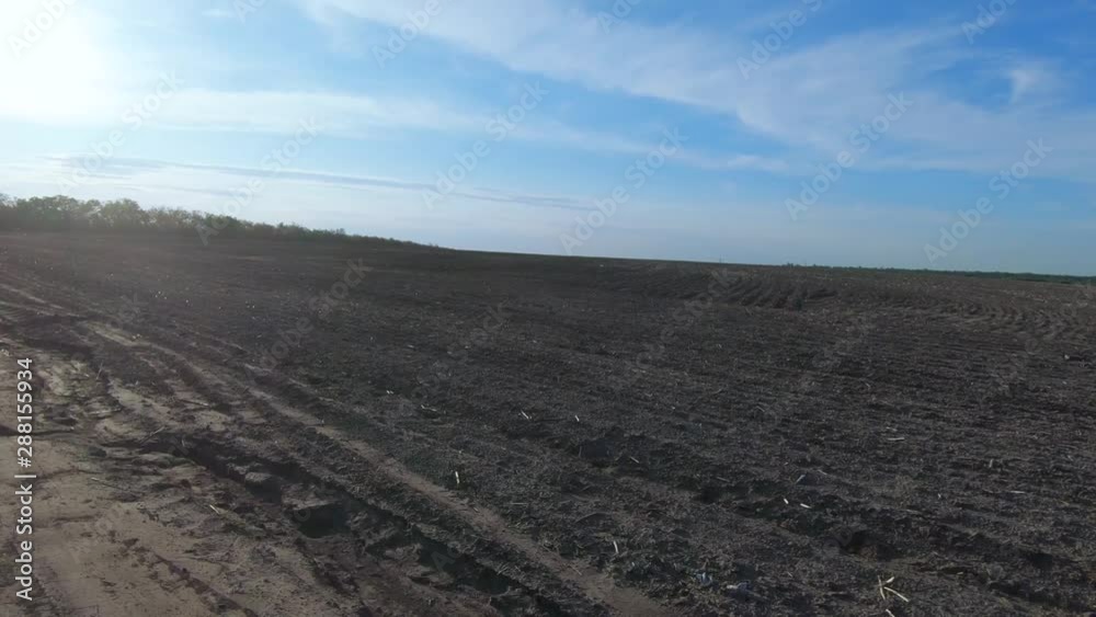 Plowed field after wheat Plowed field after wheat
