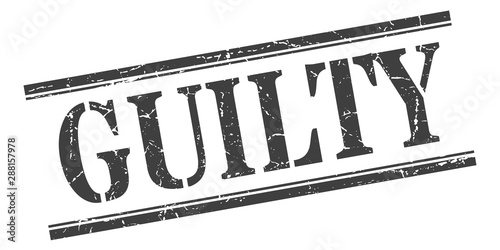 guilty stamp. guilty square grunge sign. guilty