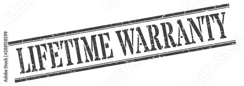 lifetime warranty stamp. lifetime warranty square grunge sign. lifetime warranty