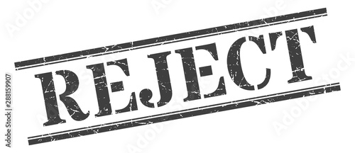 reject stamp. reject square grunge sign. reject