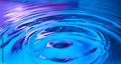 Ripples in color water or lilac-purple-blue nail polish background