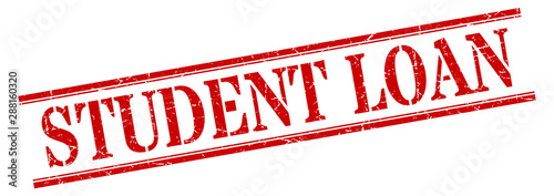 student loan stamp. student loan square grunge sign. student loan