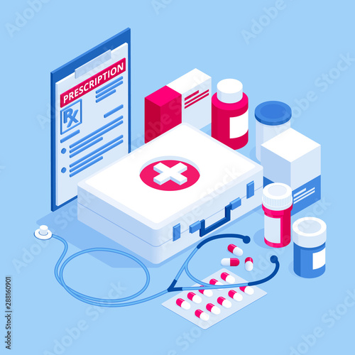Online doctor at work. Health medical science. Medicine and pharmacy banners. Pharmacist care for the patient. Medicine industry.