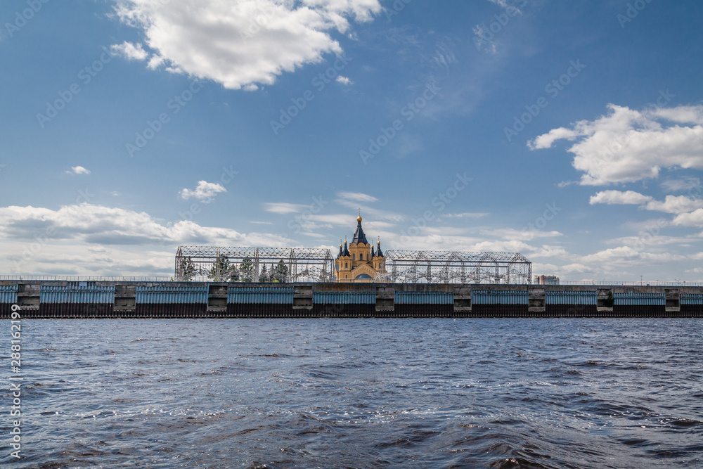 Alexander Nevsky Cathedral and warehouses by architect Shukhov