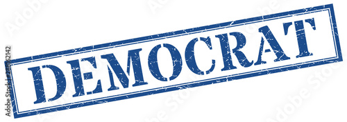 democrat stamp. democrat square grunge sign. democrat