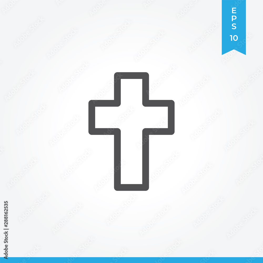 Cross vector icon, simple sign for web site and mobile app. Cross vector icon, simple sign for web site and mobile app.