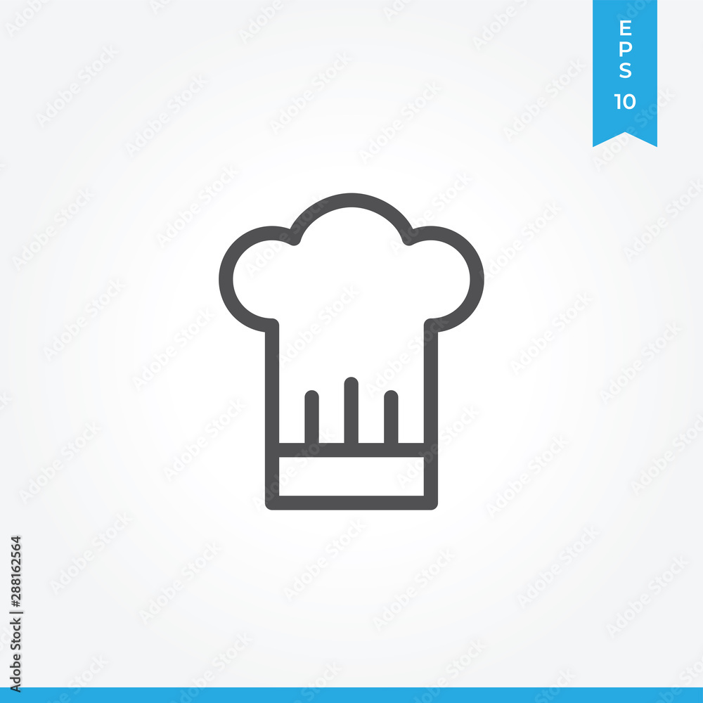 Chef hat vector icon, simple sign for web site and mobile app. Chef hat vector icon, simple sign for web site and mobile app.