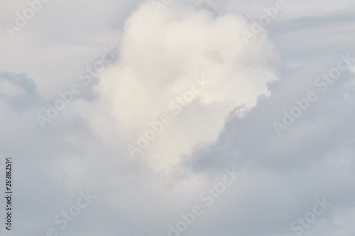 Beautiful cumulus clouds a summer day