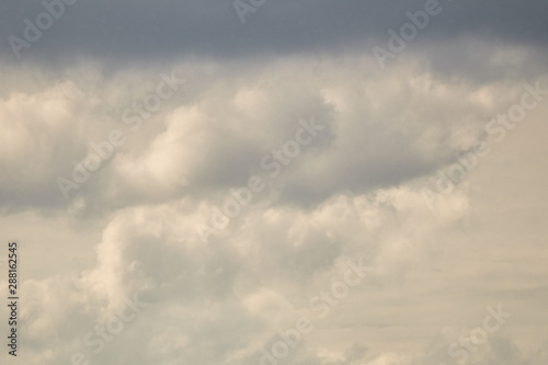 Beautiful cumulus clouds a summer day