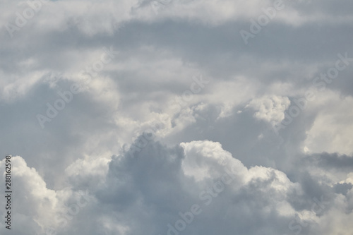 Beautiful cumulus clouds a summer day