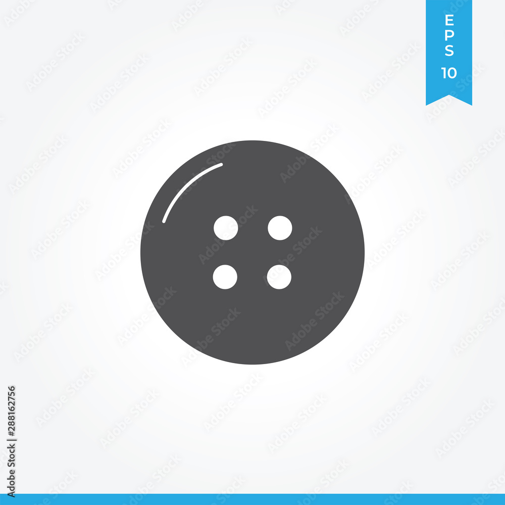 Clothes button vector icon, simple sign for web site and mobile app.