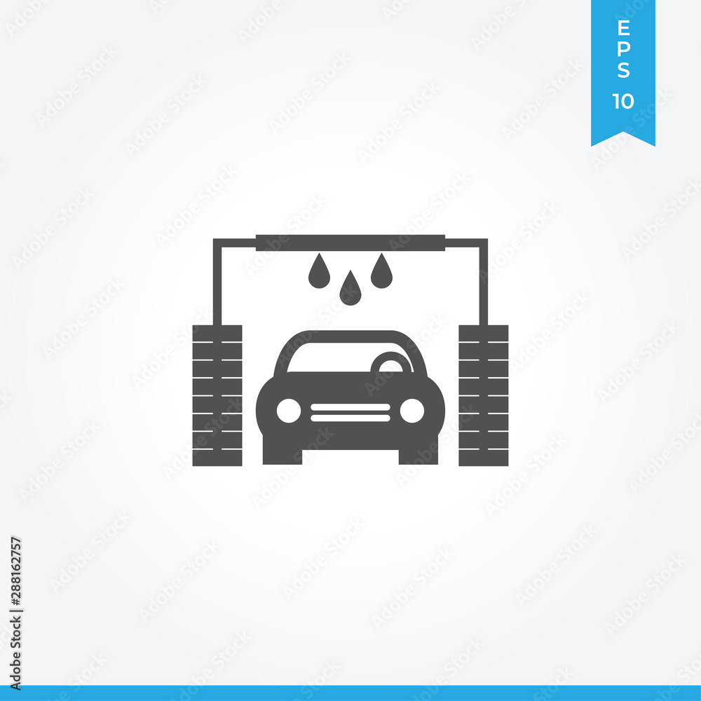 Car wash vector icon, simple sign for web site and mobile app.