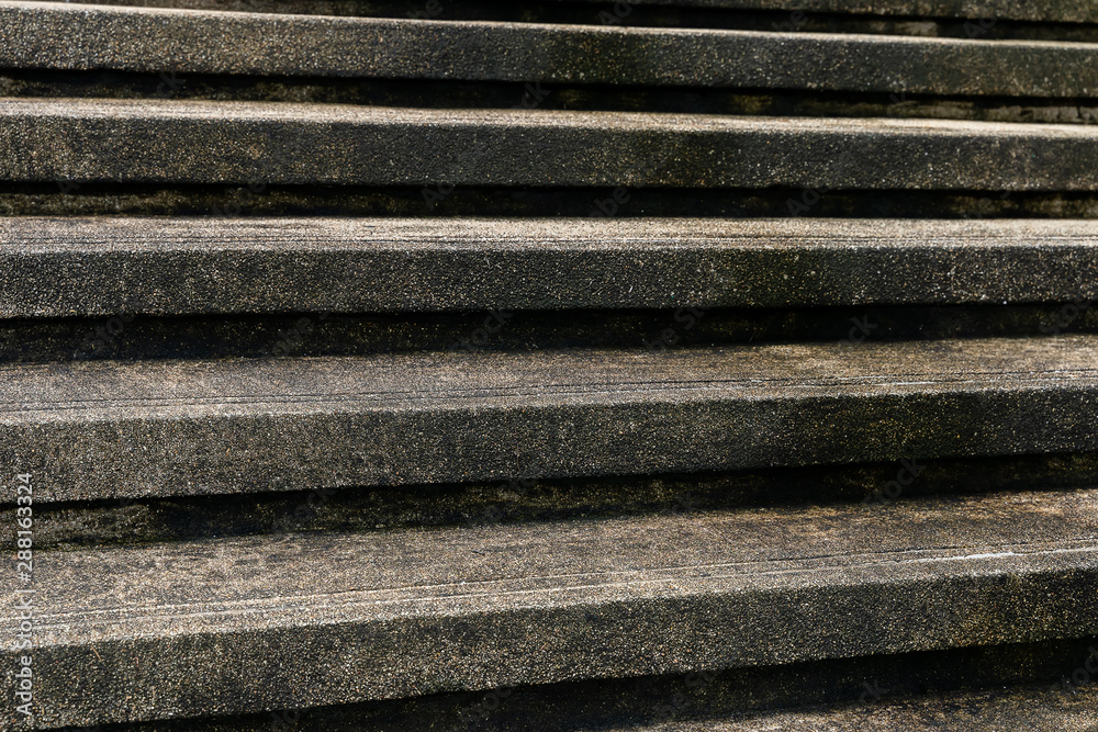 Cement stairs with lemongrass, dirty stairs Cement stairs with lemongrass, dirty stairs