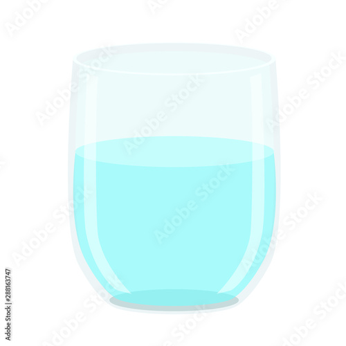water in the glass isolated on white background illustration vector and healthy drinking water