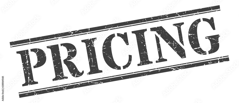 Fototapeta premium pricing stamp. pricing square grunge sign. pricing