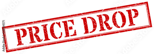 price drop stamp. price drop square grunge sign. price drop