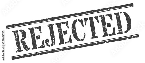 rejected stamp. rejected square grunge sign. rejected