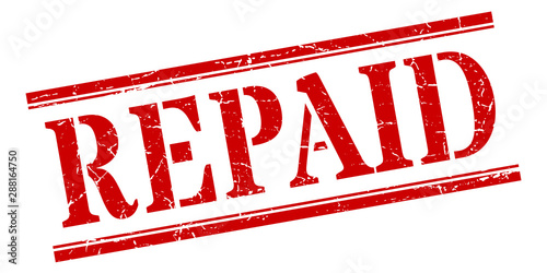 repaid stamp. repaid square grunge sign. repaid