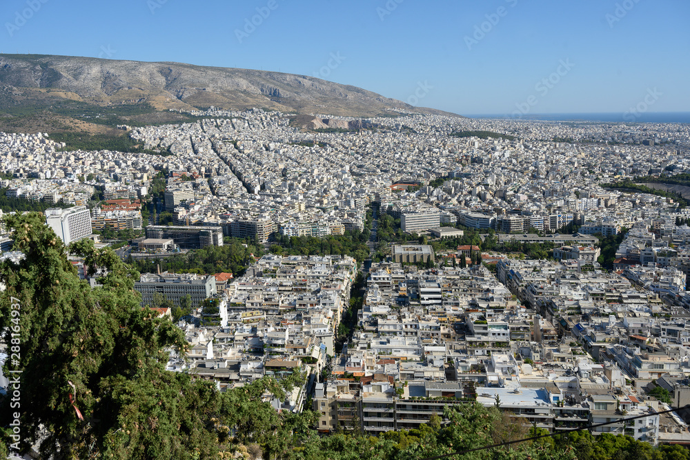 Stadtpanorama von Athen, Griechenland