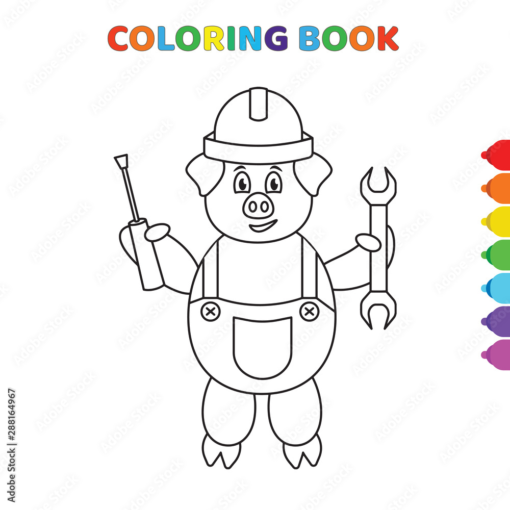 Repair Tools Coloring and Drawing for Kids