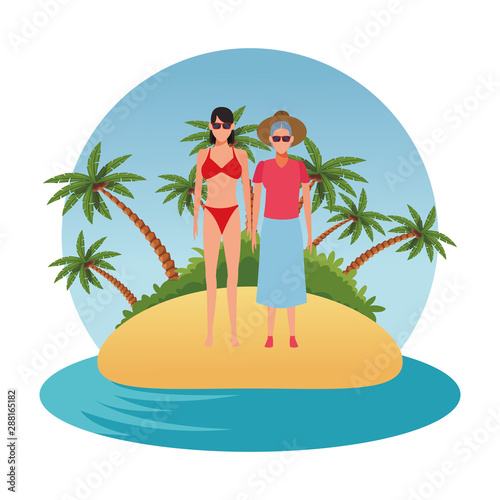 summer vacation cartoon