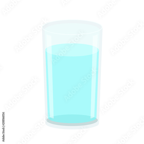 water in the glass isolated on white background illustration vector and healthy drinking water