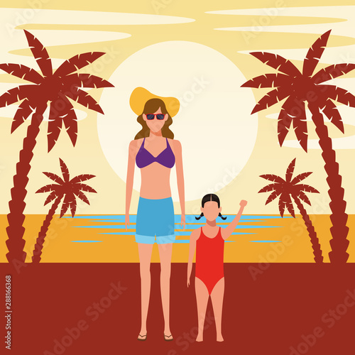 summer vacation cartoon
