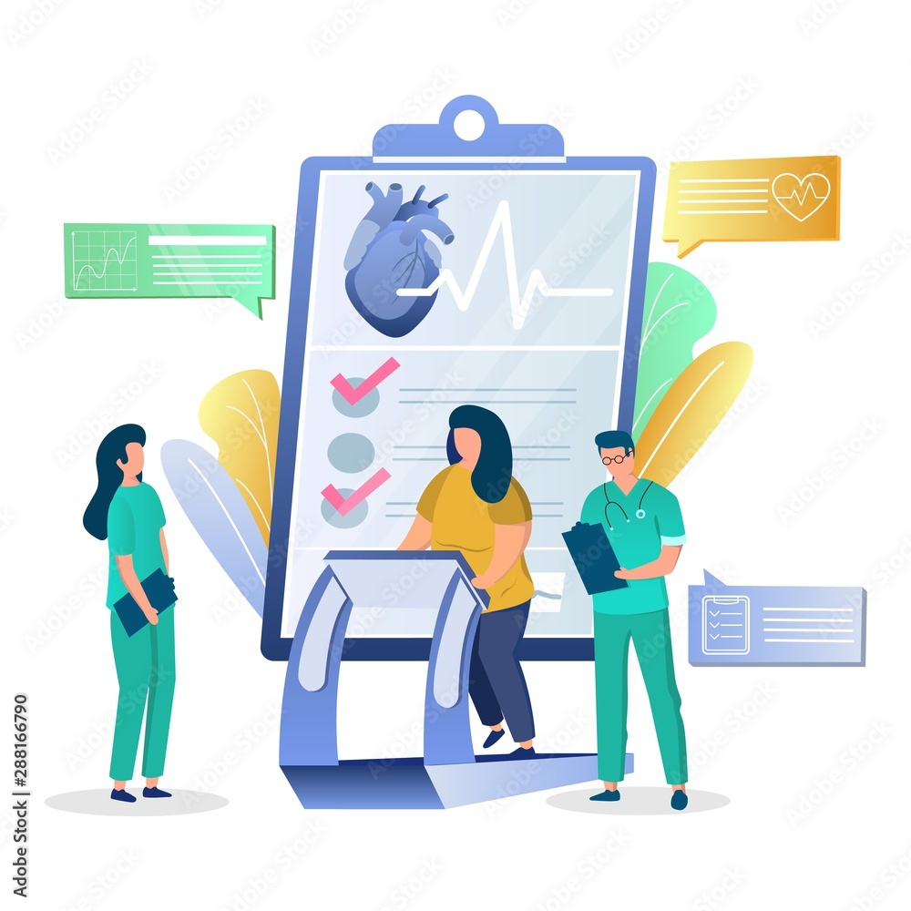 Heart rate control concept for web banner, website page Heart rate control concept for web banner, website page