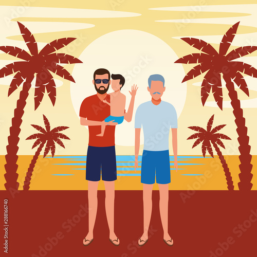 summer vacation cartoon