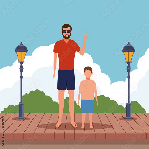 summer vacation cartoon
