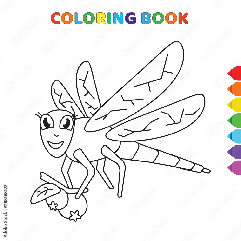 Cute Dragonfly Coloring Pages