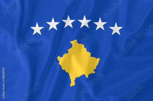 Kosovo waving flag