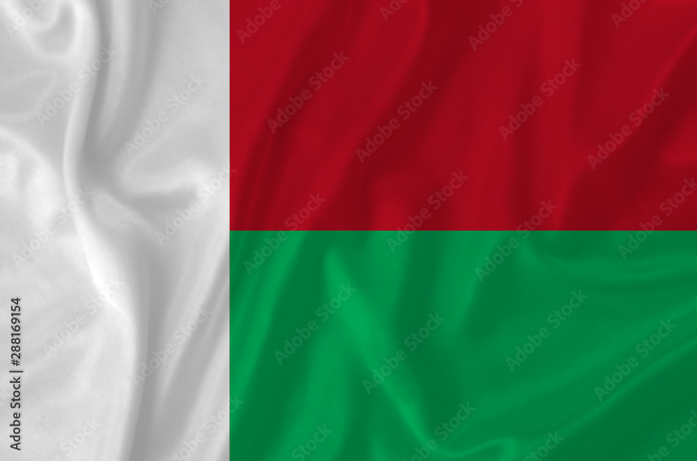Madagascar waving flag