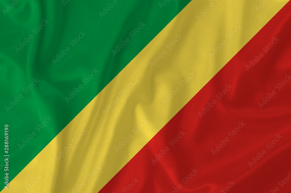 Congo Republic waving flag