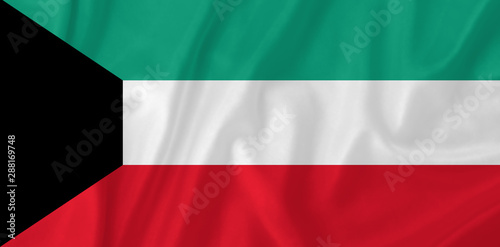 Kuwait waving flag