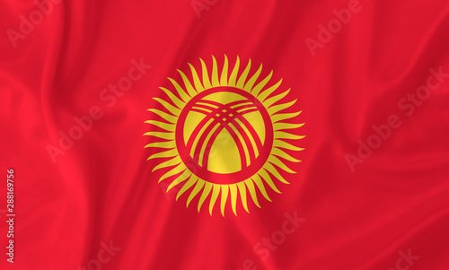 Kyrgyzstan waving flag