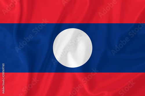 Laos waving flag