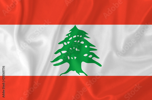 Lebanon waving flag