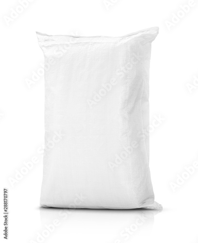 sand bag or white plastic canvas sack for rice or agriculture product