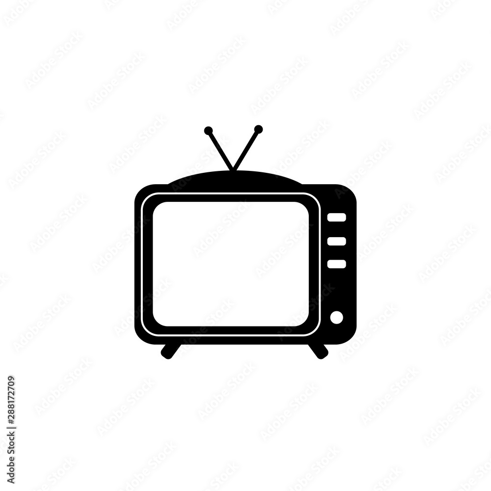 Television Icon on white. Vector illustration Template Television Icon on white. Vector illustration Template