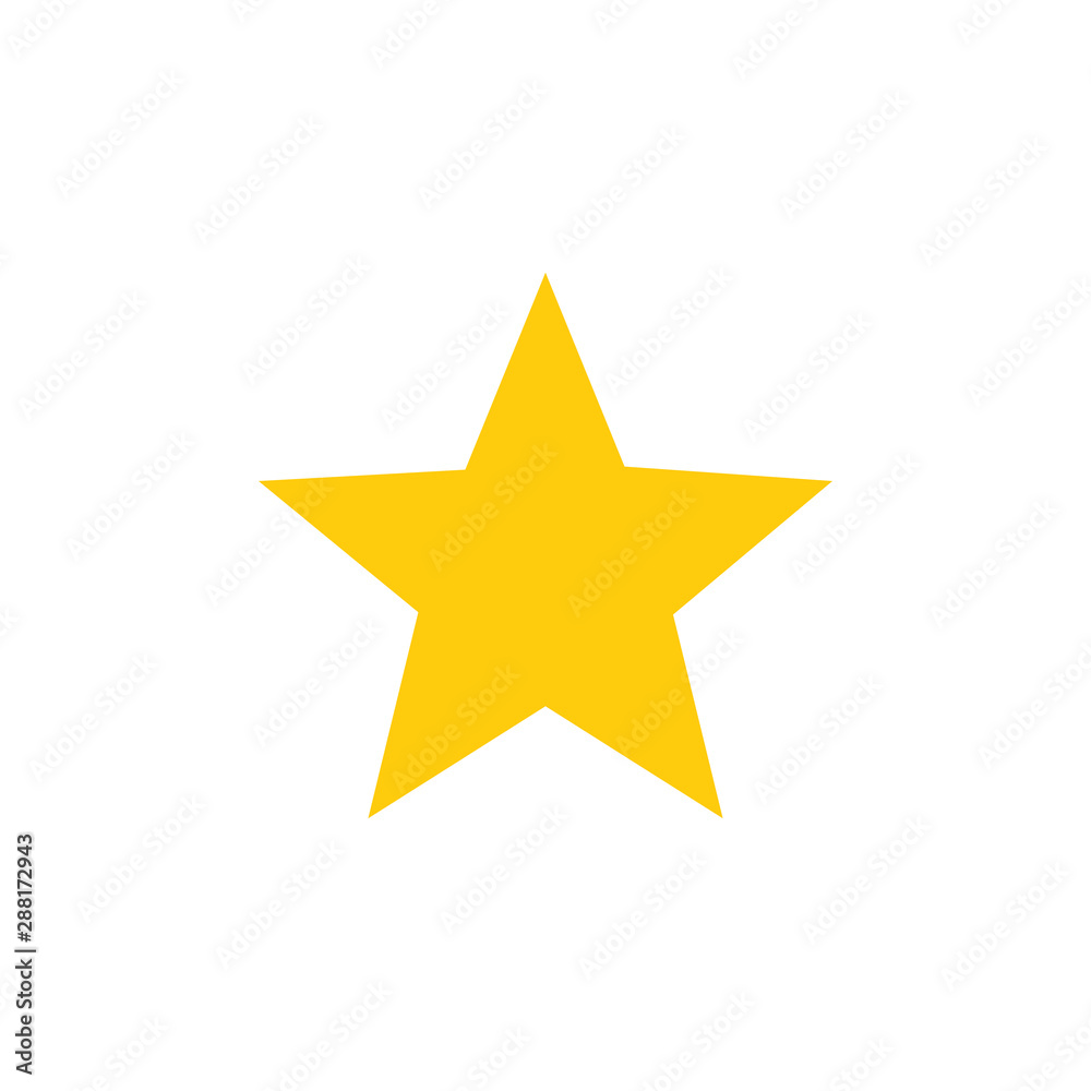 Yellow star icon on white. Vector illustration Yellow star icon on white. Vector illustration