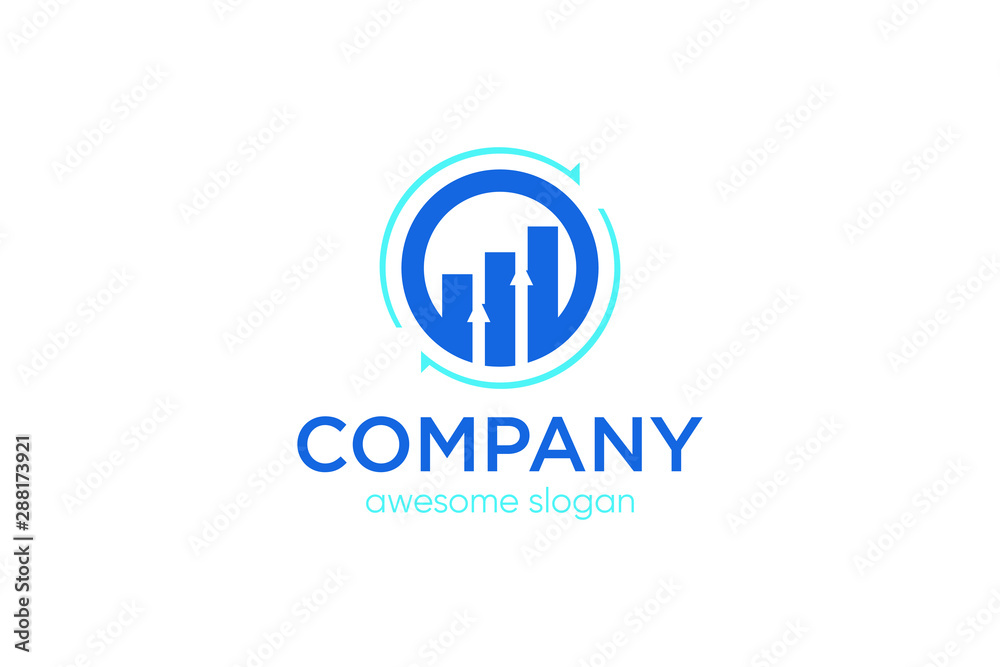 bar chart with up arrow concept, logo template graphics, bar graph icon vector bar chart with up arrow concept, logo template graphics, bar graph icon vector