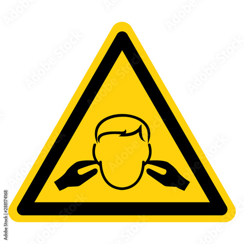 Danger Noise Symbol, Vector Illustration, Isolate On White Background Label. EPS10